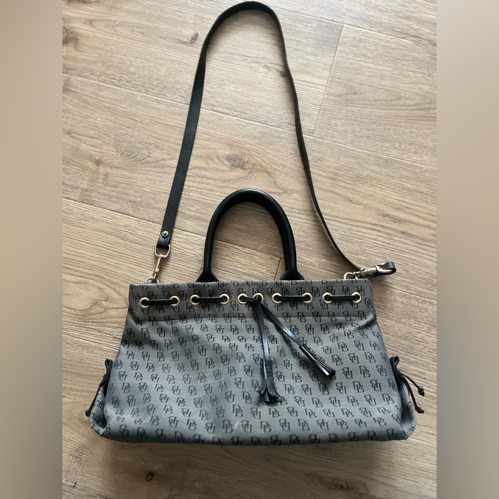 Dooney & Bourke Black and Gray Shoulder Bag